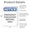 Signmission Emergency Evacuation Meeting Area, 7 in W x Rectangle, Plastic OS-2PACK-NS-P-710-V-11790 - alternate 3